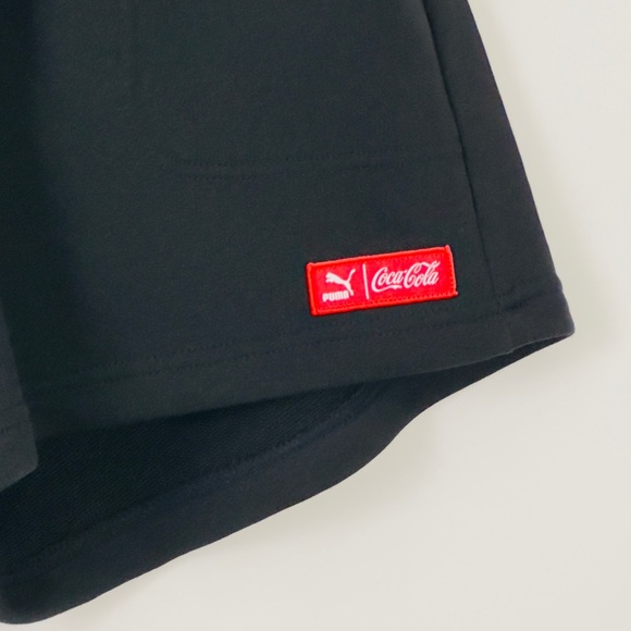 Puma x Woman’s Coca-Cola High Waisted Sweat Shorts with Pockets     Medium   NWT - Picture 5 of 12